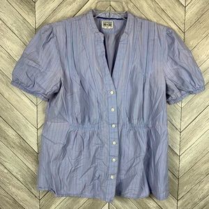Converse one star short sleeve button up
